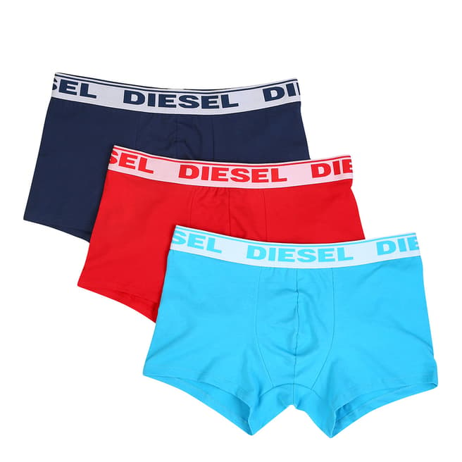 Diesel Navy/Red/Blue Boxer 3 Pack