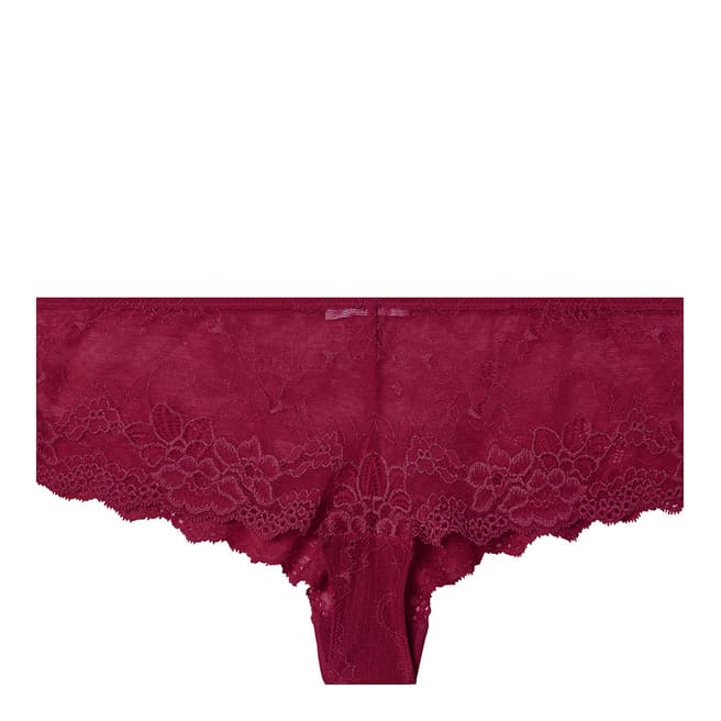 Pleasure State My Fit Burgundy My Fit Lace Brazilian Brief