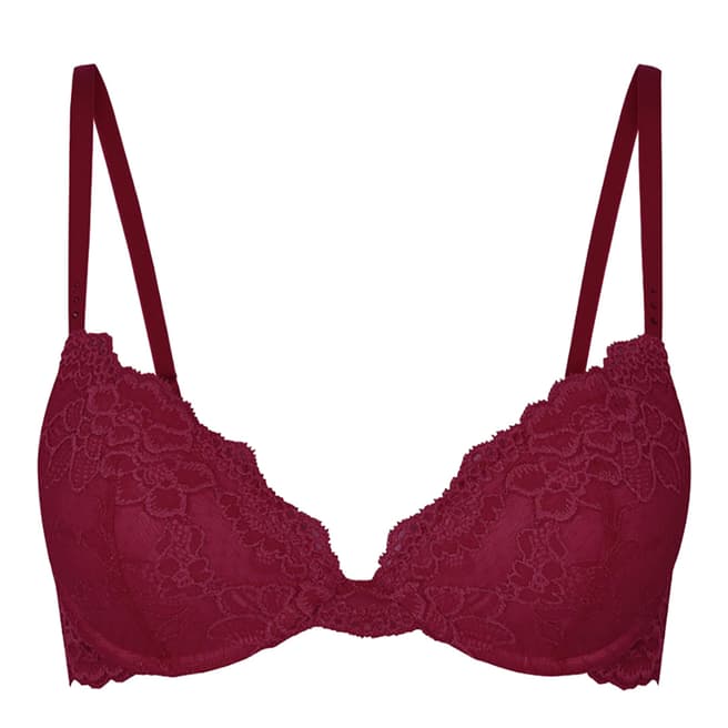 Pleasure State My Fit Burgundy My Fit Lace FMO Push Up Plunge Bra