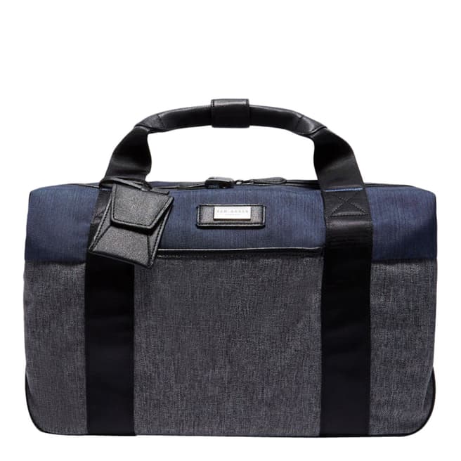 Ted Baker Grey/Blue Brunswick Small Clipper Bag