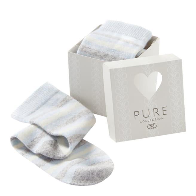 Pure Collection Blue Stripe Sock Gift Box