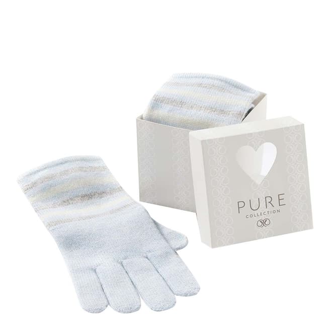 Pure Collection Blue Stripe Toccato Glove In A Box
