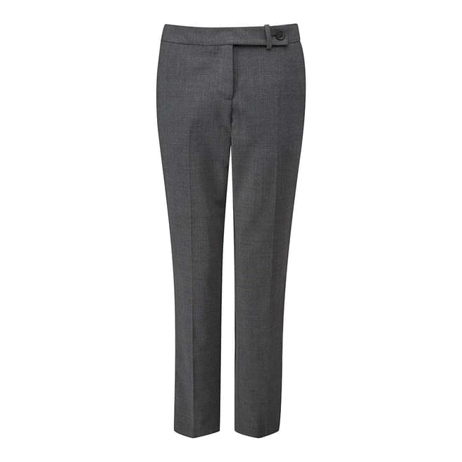 Pure Collection Charcoal Marl Tailored Wool Blend Trousers