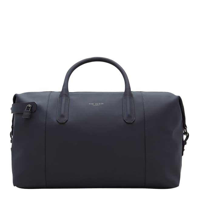 Ted Baker Navy Cronos Rubberised Leather Holdall