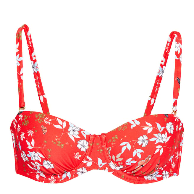Ted Baker Red Kyoto Cupped Bikini Top