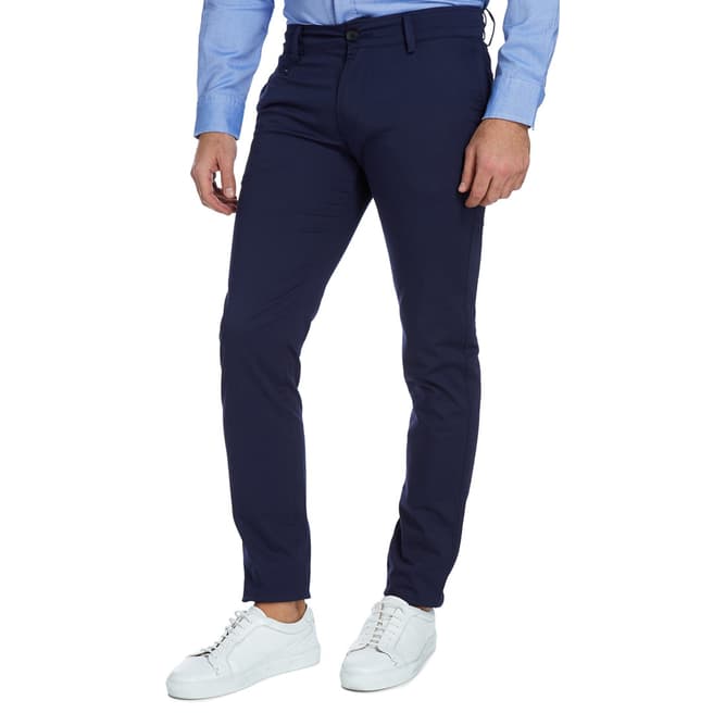 Diesel Blue Shaped Stretch Cotton Trousers