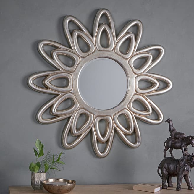 Gallery Living Champagne Silver Centenary Mirror 100x100cm