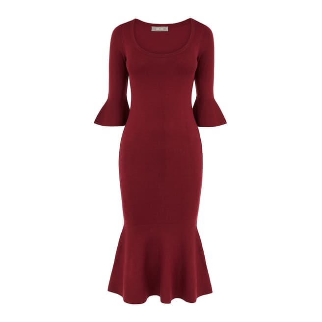 Oasis Burgundy Jessica Knit Dress