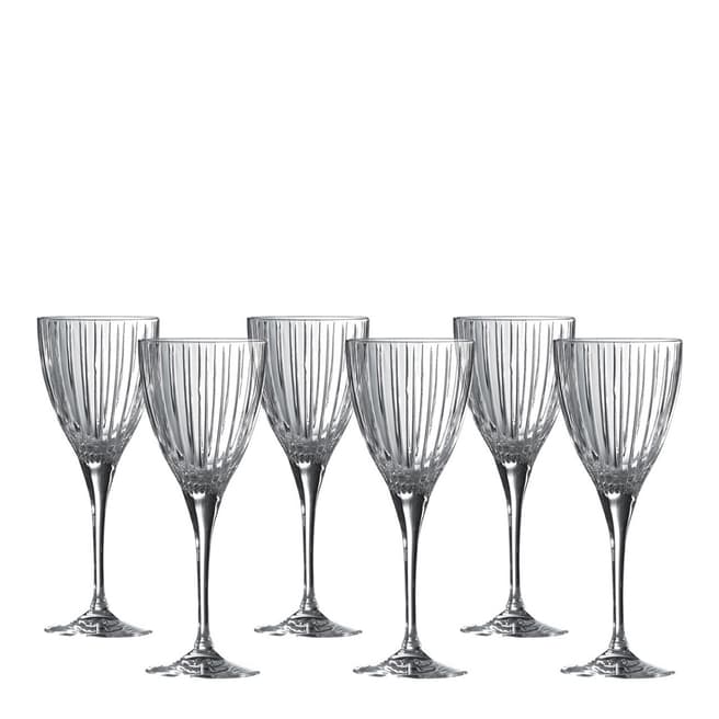 Royal Doulton Set of 6 Linear Wine Glasses