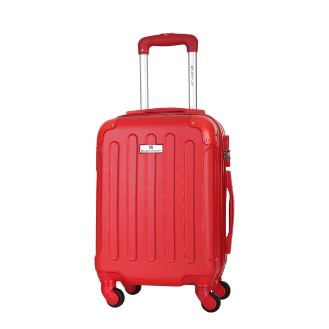 Platinium Red Allgood 4 Wheel Suitcase 56cm