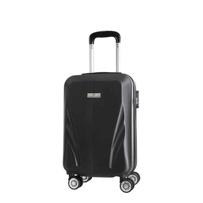 Platinium Black Islas Low Cost 8 Wheel Suitcase 52cm