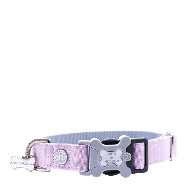 Hugo & Hudson Pink Medium Oxford Dog Collar