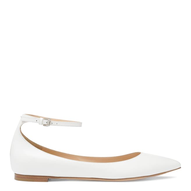 Gianvito Rossi Off White Suede Luxe Flats 