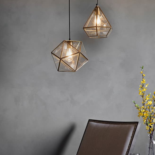 Gallery Living Gold/Clear Piceno Pendant Lamp