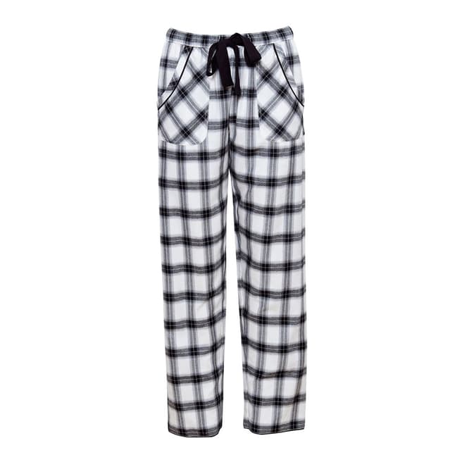 Cyberjammies Black / White Mae Woven Brushed Check Pyjama Pant