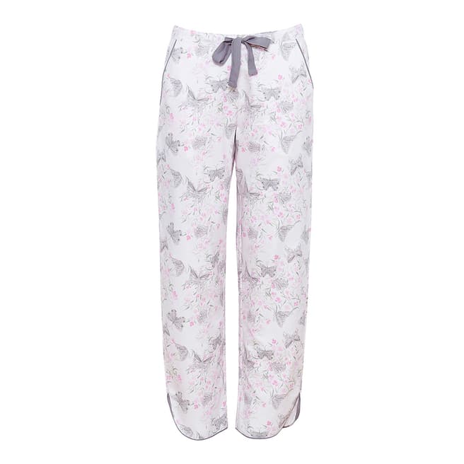 Cyberjammies White Sienna Woven Butterfly Print Pyjama Pant
