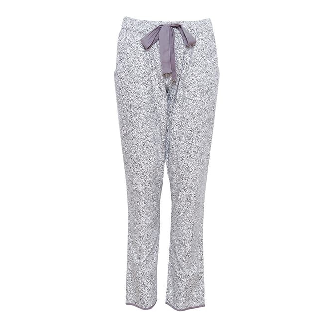 Cyberjammies Grey / White Sienna Woven Leaf Print Pyjama Pant