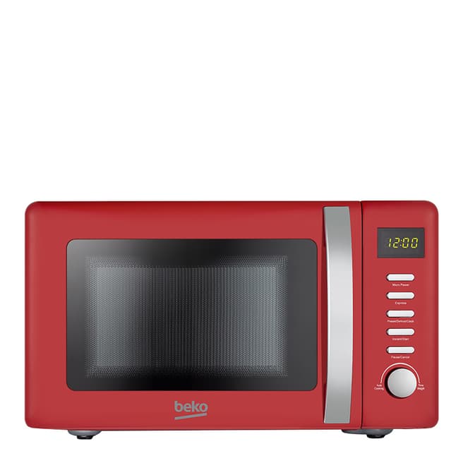 Beko Red Retro Compact Microwave