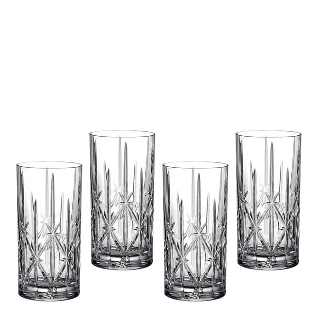 Waterford Set of 4 Marquis Sparkle High Ball Glasses