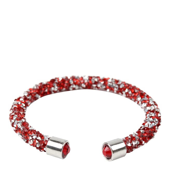 Amrita Singh Silver / Red Crystal Cuff Bracelet