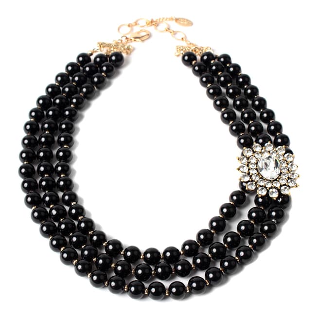 Amrita Singh Black Crystal Necklace