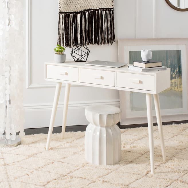 Safavieh Todd 3 Drawer Console Table Distressed White