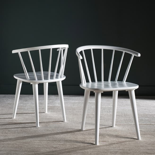 Safavieh Gaia Side Chair ( Set of 2 ), White
