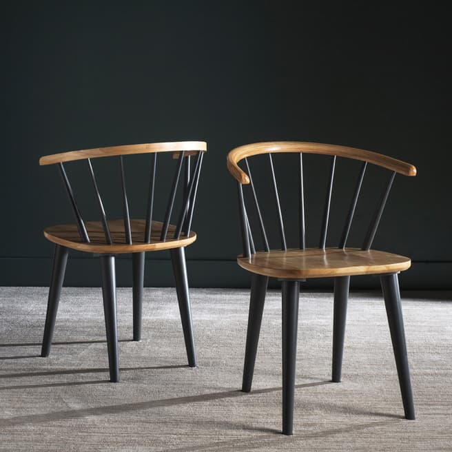 Safavieh Gaia Side Chair ( Set of 2 ), Natural/Grey