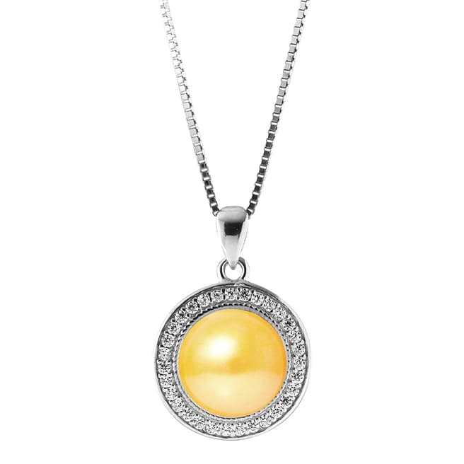 Just Pearl Yellow/Silver Pearl Necklace