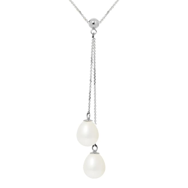 Mitzuko White Freshwater Pearl Drop Necklace