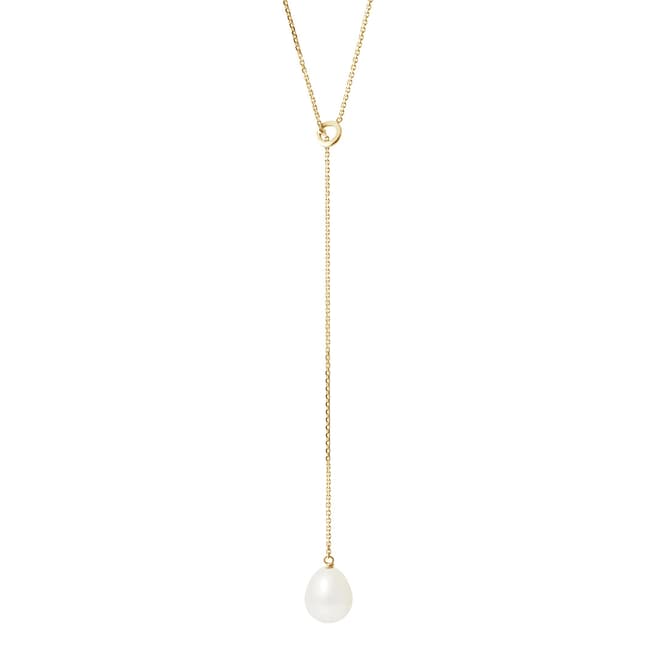 Mitzuko White Freshwater Pearl Drop Necklace