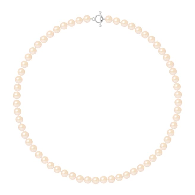 Mitzuko Natural Pink Row Of Pearls Necklace 4-5mm