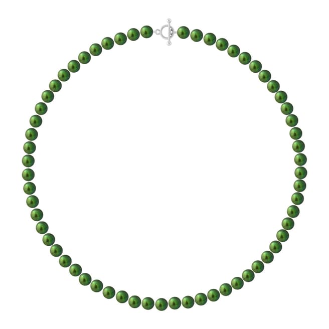 Mitzuko Green Row Of Pearls Necklace 4-5mm