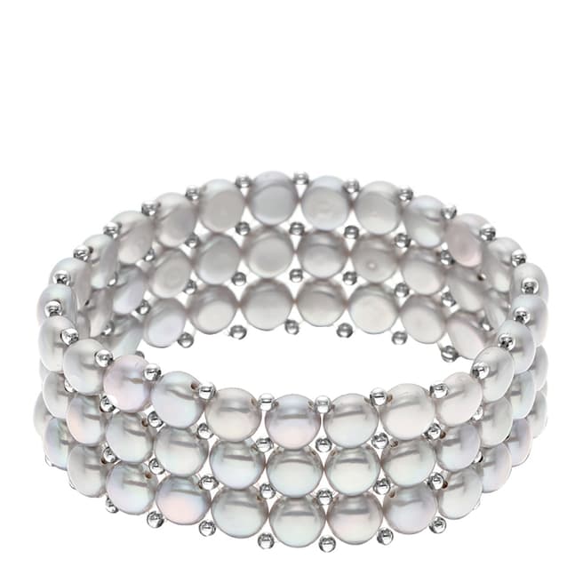 Mitzuko Grey Round Pearl Bracelet 7-8mm