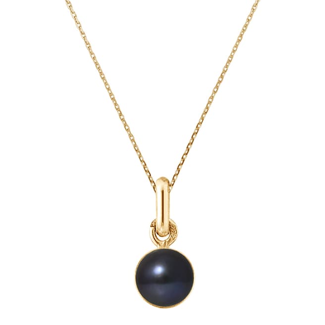 Mitzuko Blue Black Pearl Necklace