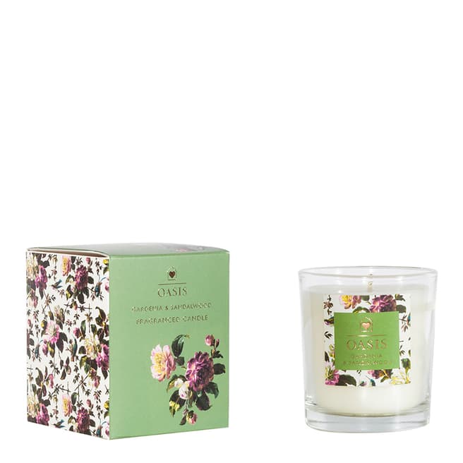 Oasis Gardenia & Sandalwood Glass Candle