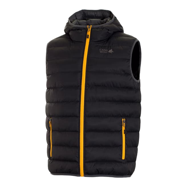 CANA WOLF Black/Yellow Drift Insulated Vest