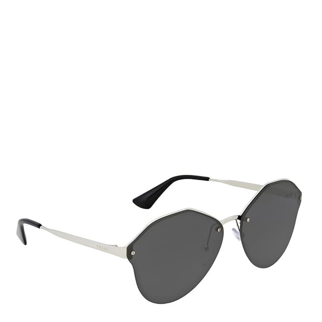 Prada Women's Silver/Dark Grey Prada Sunglasses 63mm