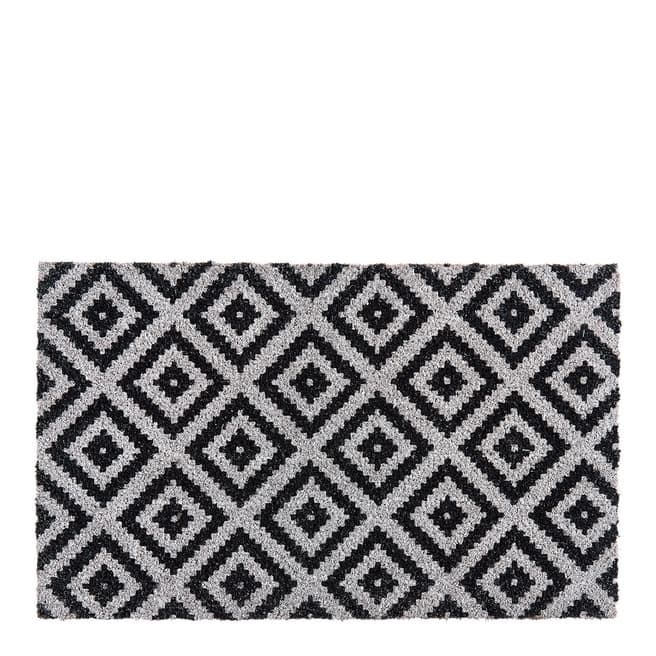 Artsy Doormats White & Black Large Diamond Doormat