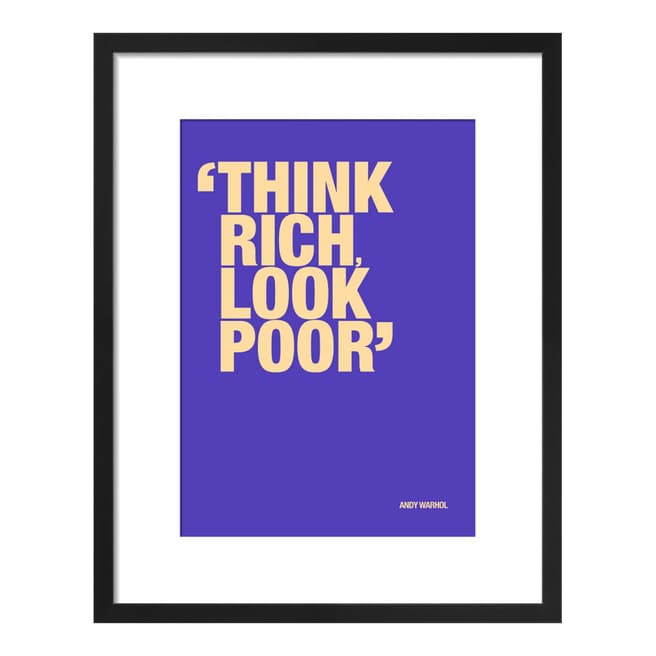 Andy Warhol Think rich Framed Print 36x28cm Framed Print