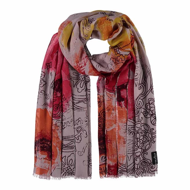 FRAAS Floral Layered Print Scarf