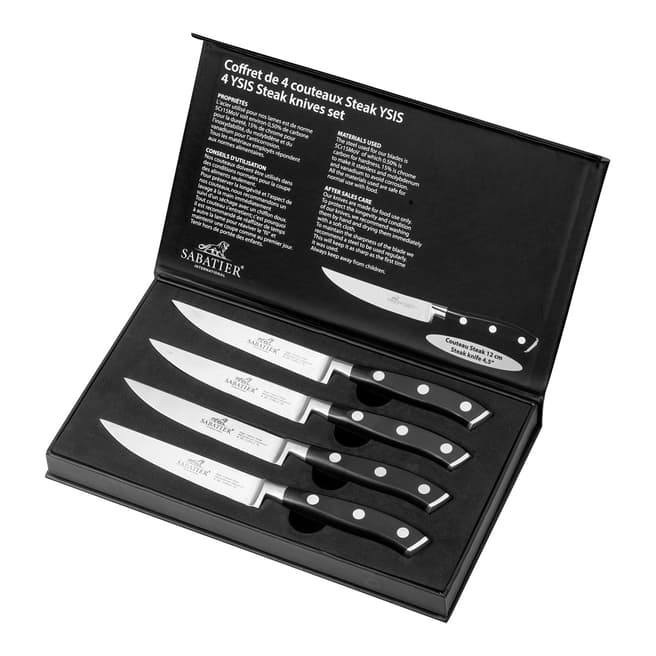 Lion Sabatier Set of 4 YSIS Steak Knives, 13cm