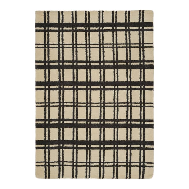 Limited Edition White/Black Handwoven Rug 180x120cm