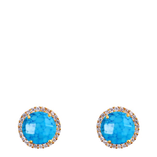 Liv Oliver Turquoise Stud Earrings