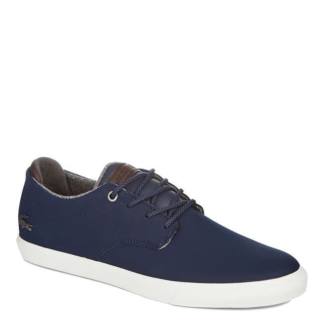 Lacoste Navy/Grey Leather Esparre Low Trainers 