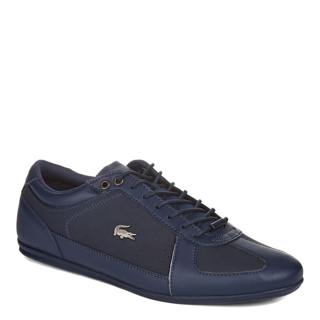 Lacoste Navy Leather Evara Low Trainers  