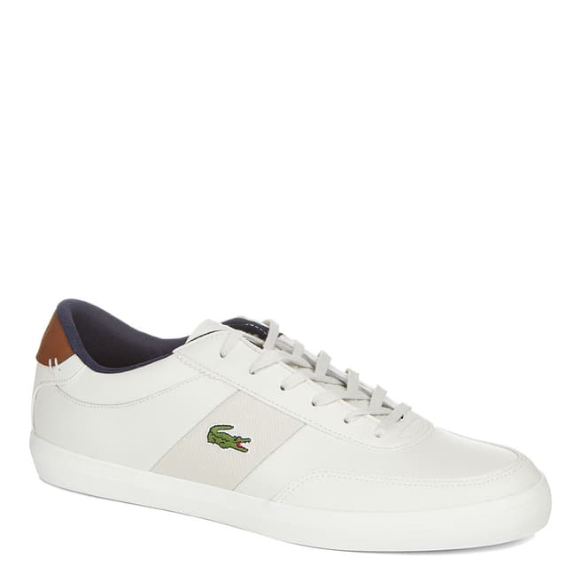 Lacoste Off White Leather Court-Master Low Trainers
