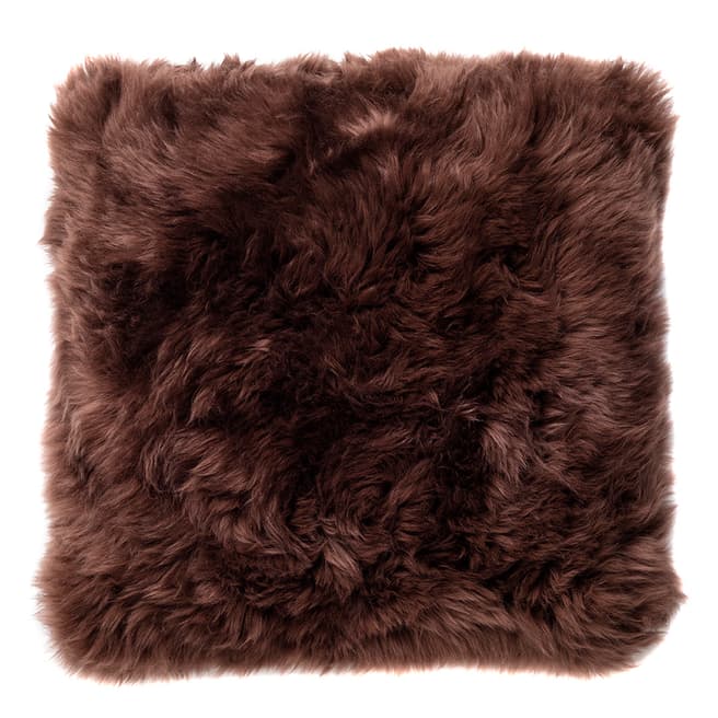 Royal Dream Brown Sheepskin Cushion 30x30cm