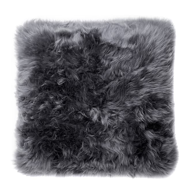 Royal Dream Grey Sheepskin Cushion 30x30cm
