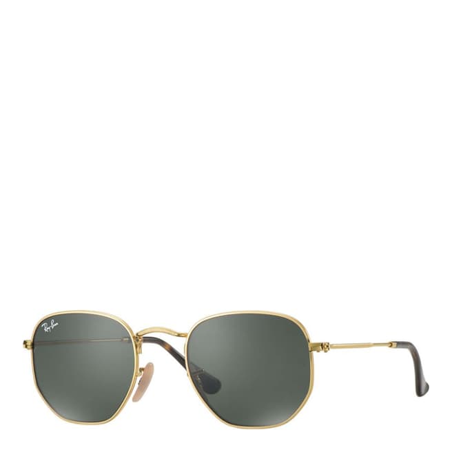 Ray-Ban Men's Gold Hexagonal Sunglasses 48mm